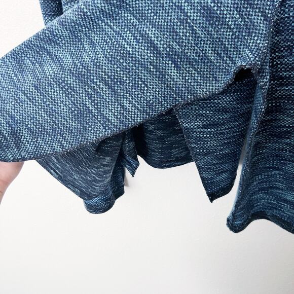 [Free People] Blue Sunny Days Turtleneck Knit Oversized Sweater Size Medium M - Picture 9 of 13